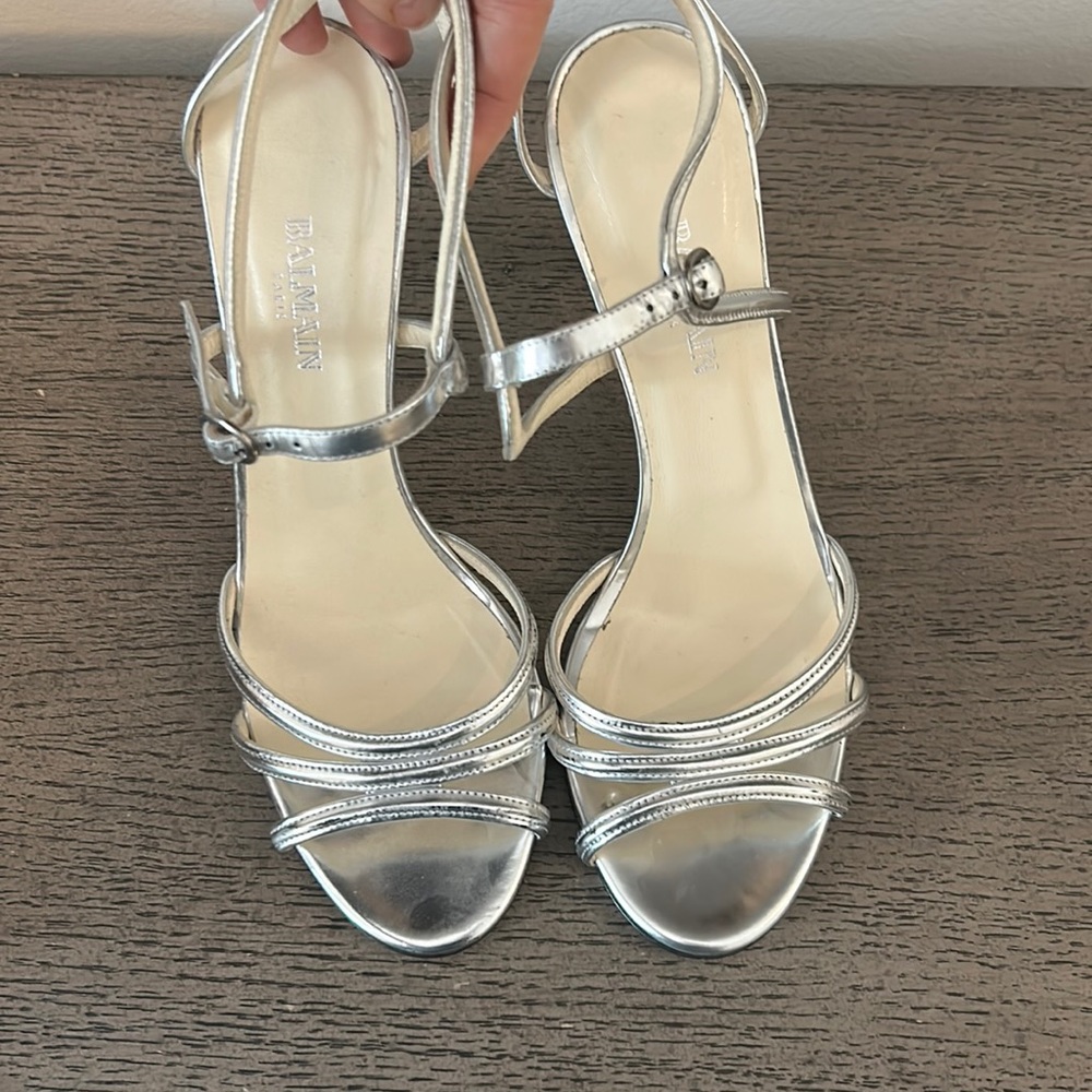 Balmain silver sandal